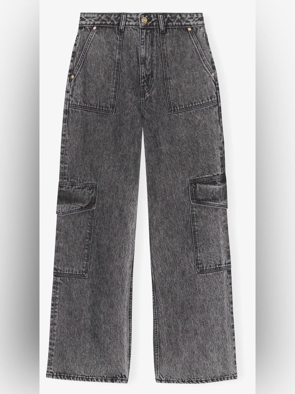 Ganni Angi Jeans in Black Washed Denim 31 - Picture 3 of 12